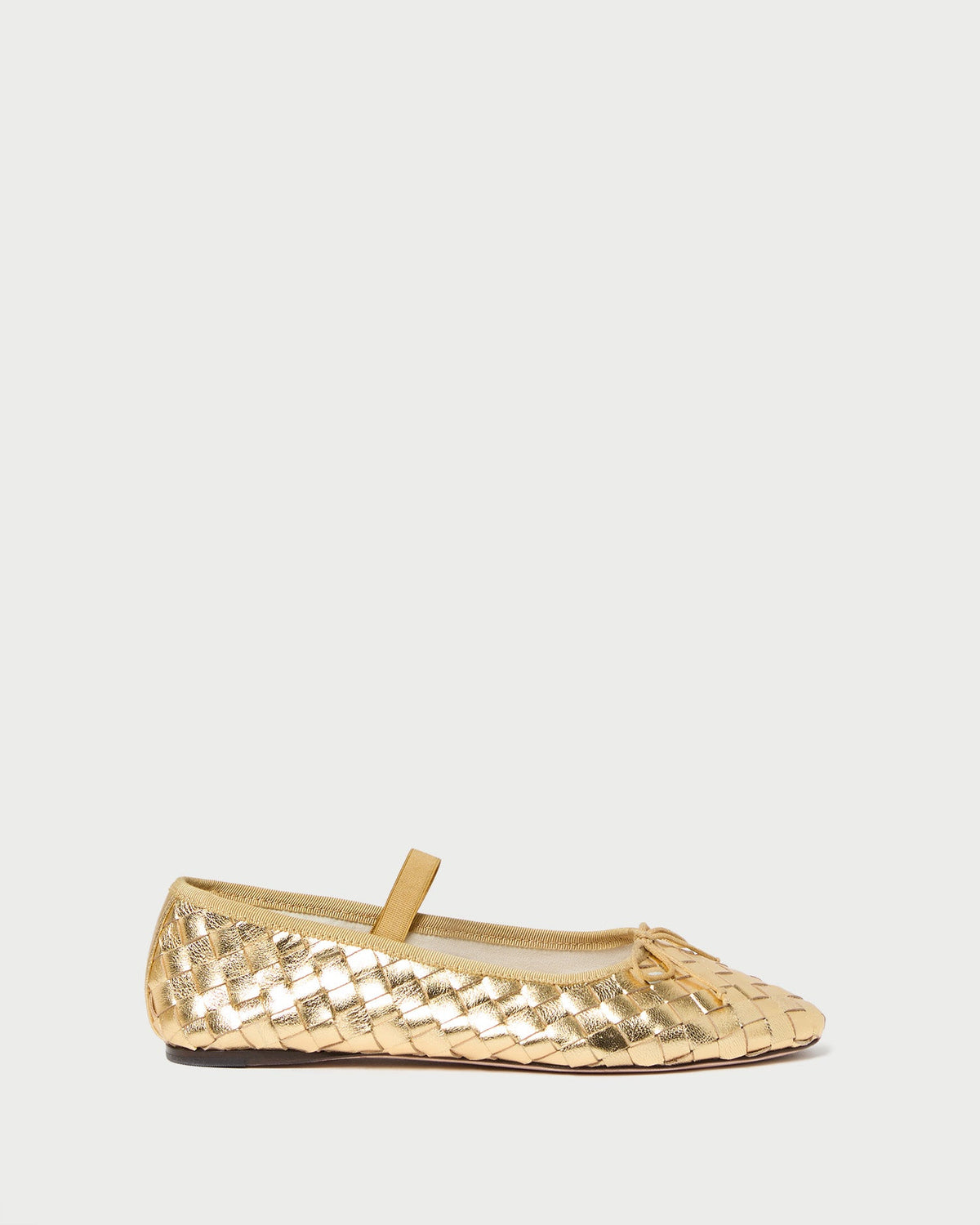 Loeffler Randall Popular | Leonie Gold Woven Ballet Flat