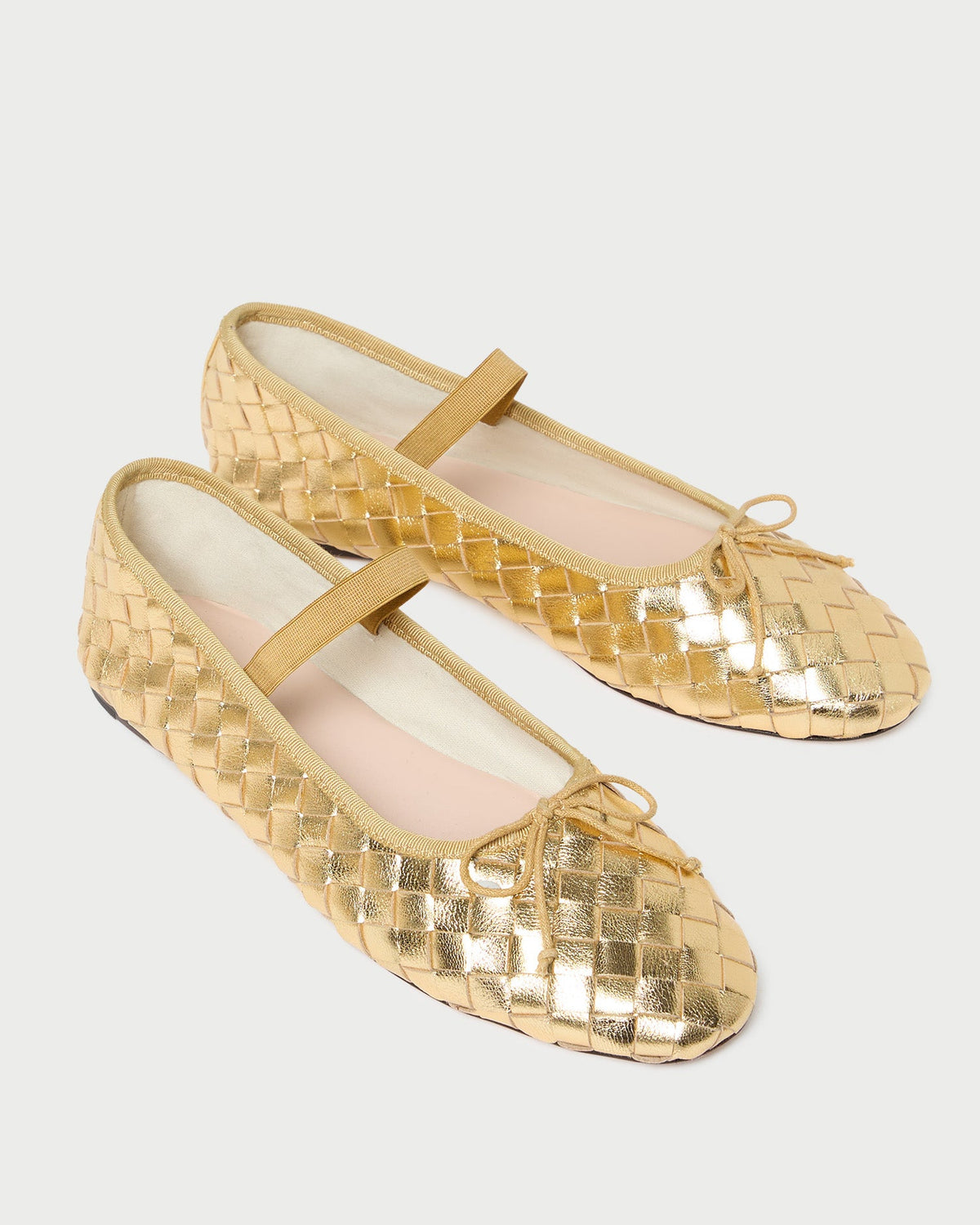 Loeffler Randall Popular | Leonie Gold Woven Ballet Flat