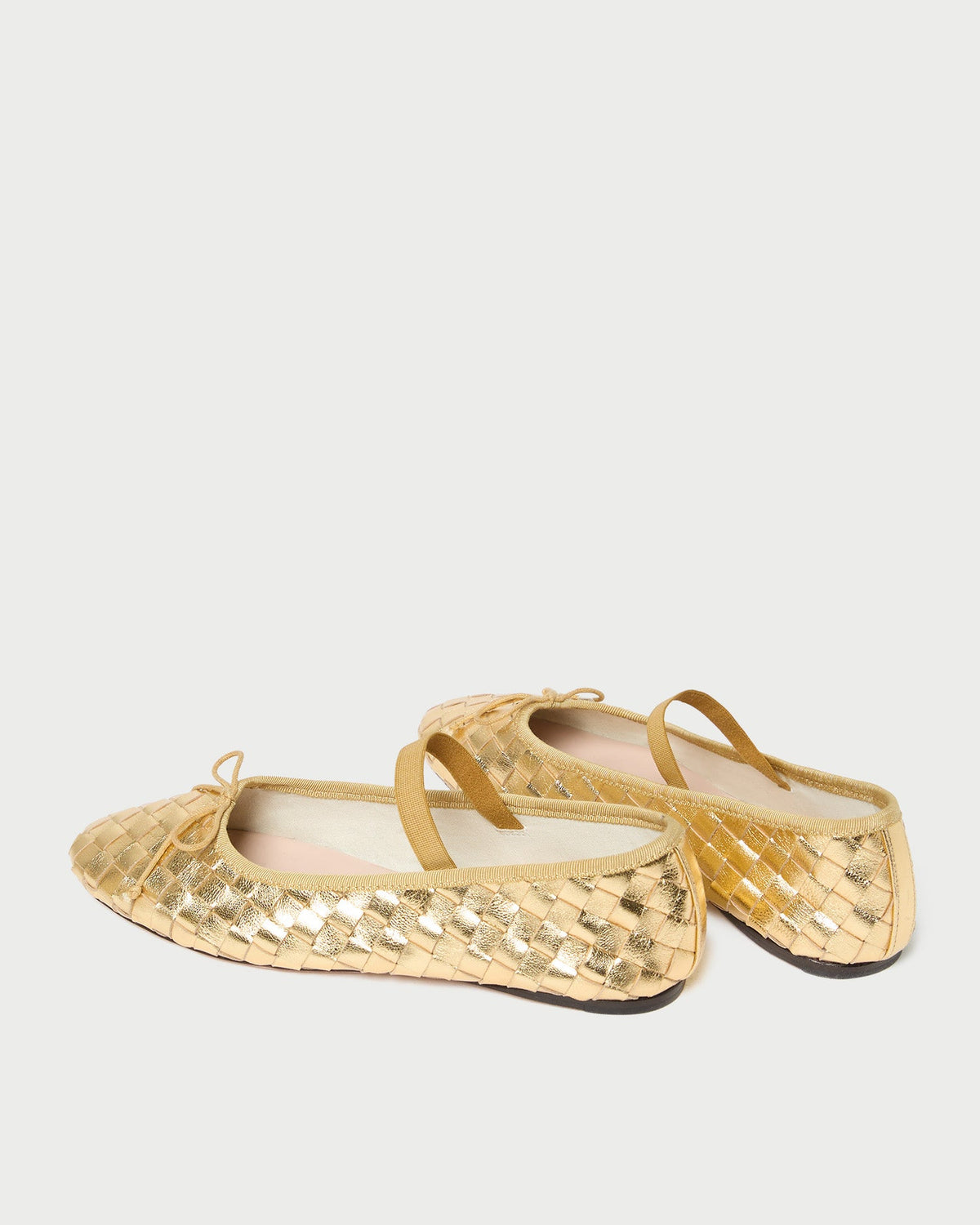 Loeffler Randall Popular | Leonie Gold Woven Ballet Flat