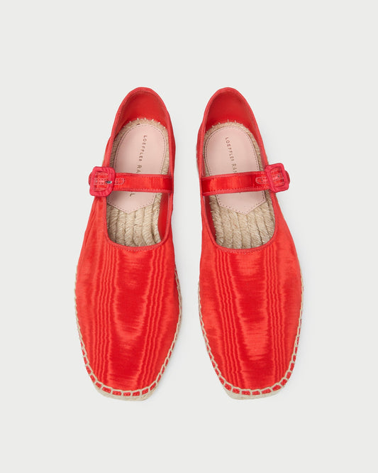 Loeffler Randall Top Pick | Clover Red Moiré Espadrille