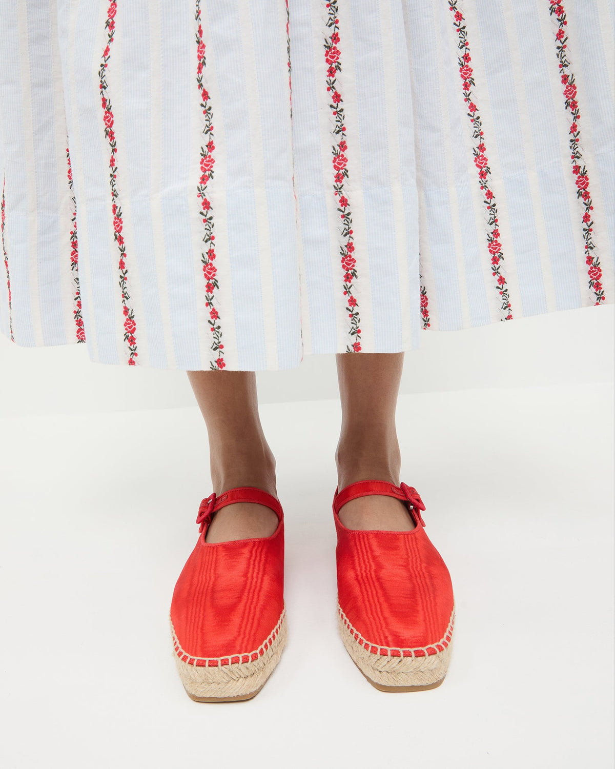 Loeffler Randall Top Pick | Clover Red Moiré Espadrille