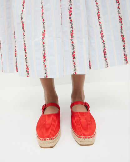 Loeffler Randall Top Pick | Clover Red Moiré Espadrille