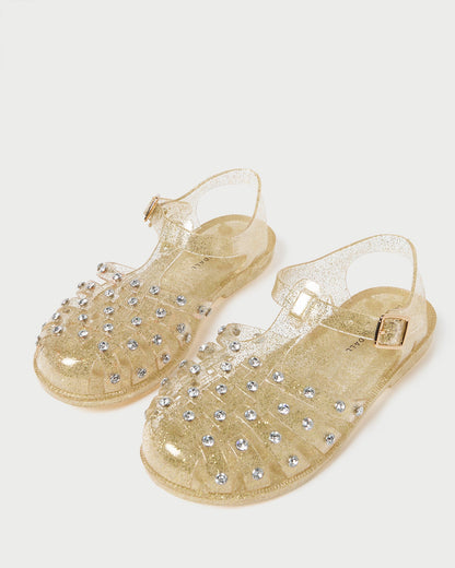 Loeffler Randall Signature | Rhys Champagne Glitter Jelly Sandal