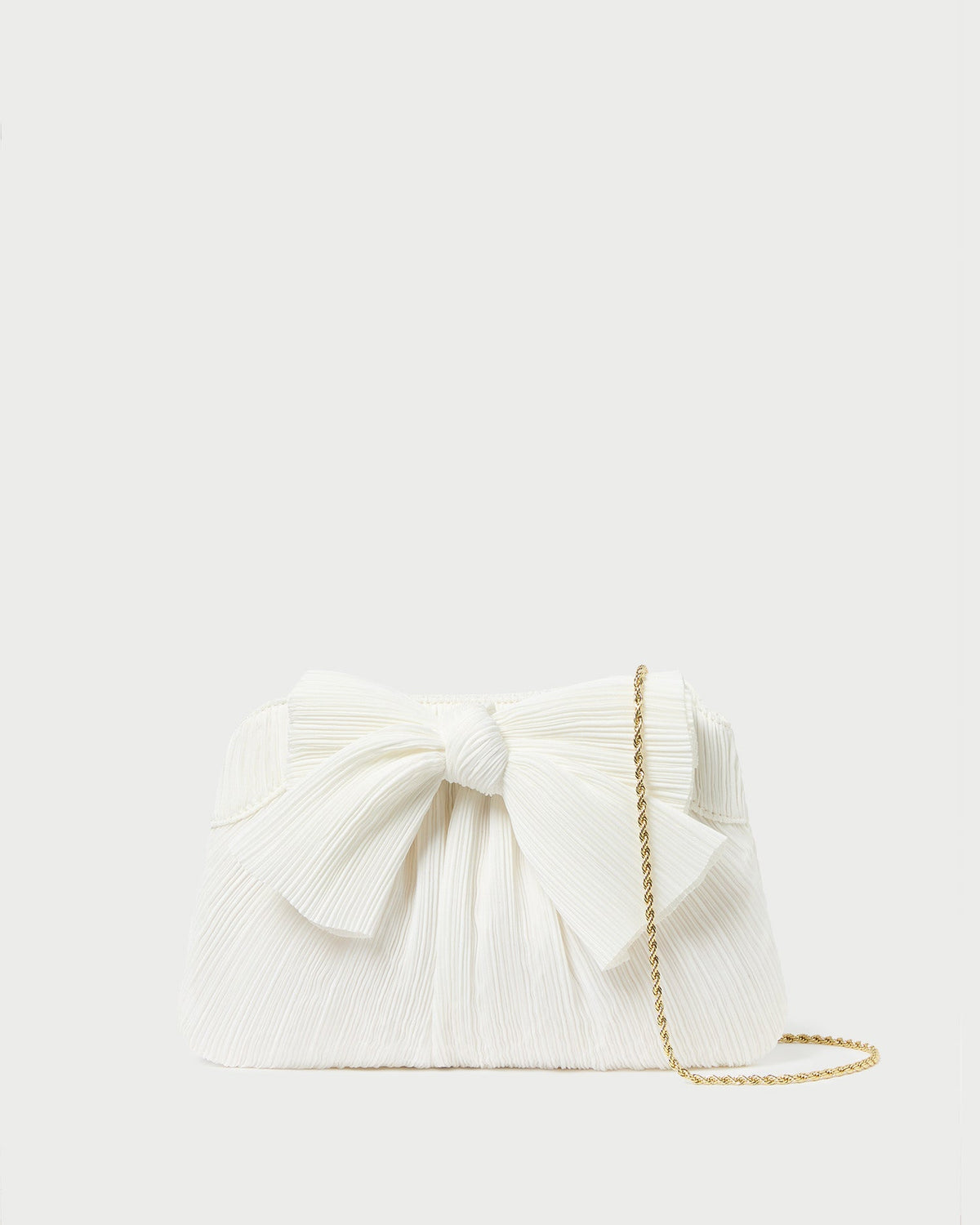 Loeffler Randall Discount | Rayne White Pleated Bow Clutch