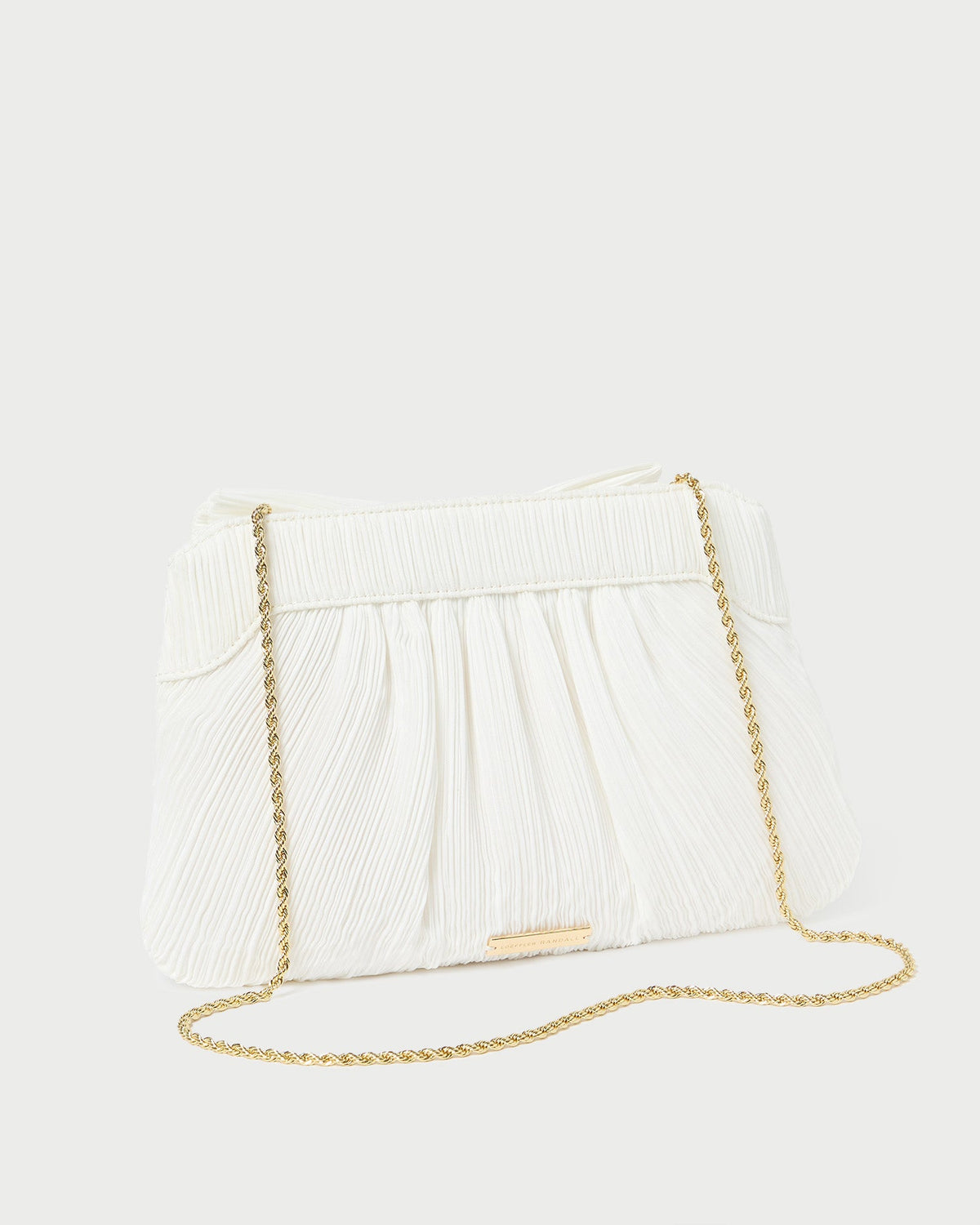 Loeffler Randall Discount | Rayne White Pleated Bow Clutch