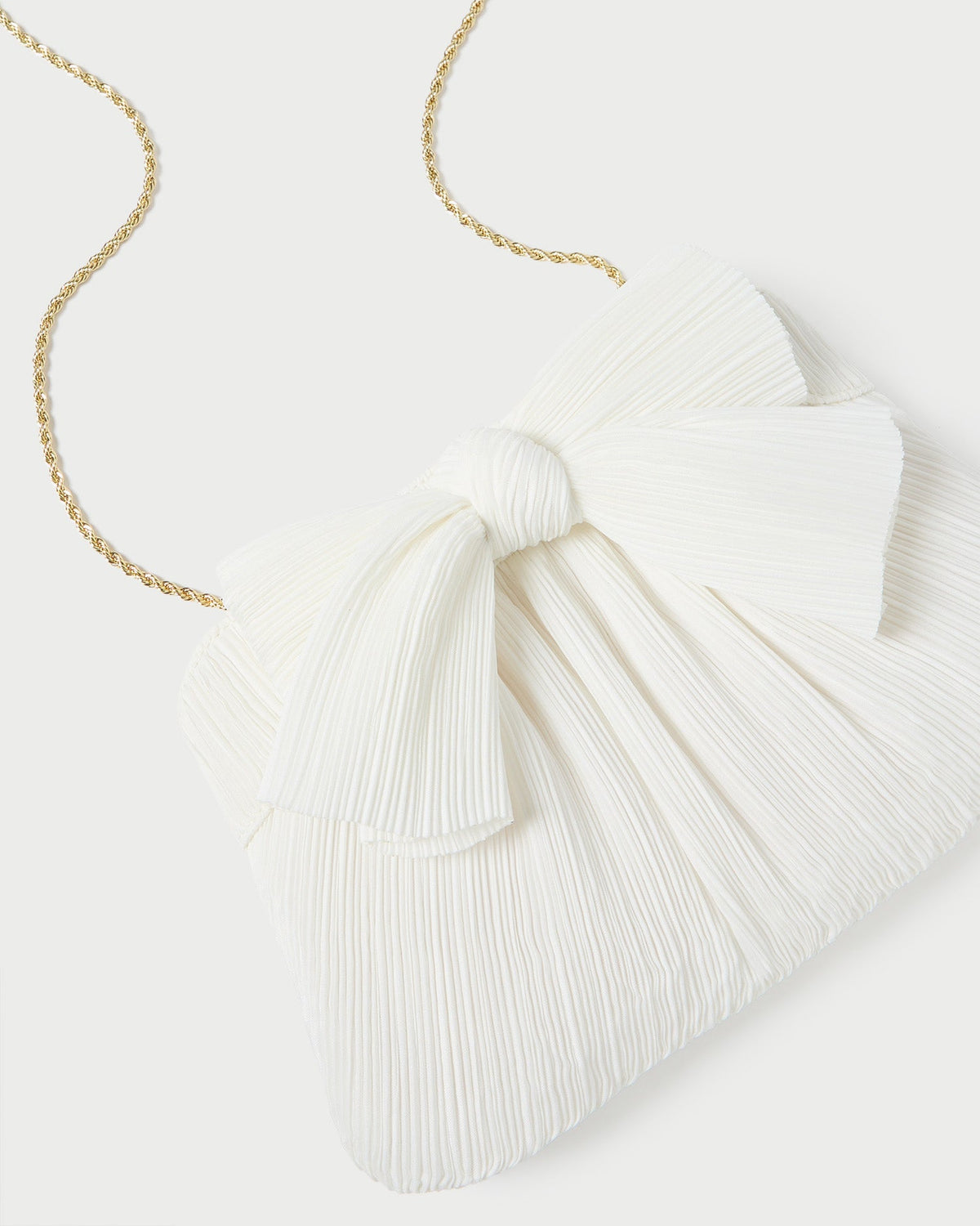 Loeffler Randall Discount | Rayne White Pleated Bow Clutch