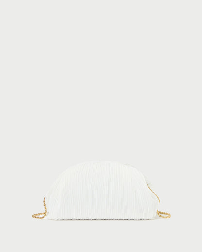 Loeffler Randall Classic | Bailey White Pleated Dome Clutch