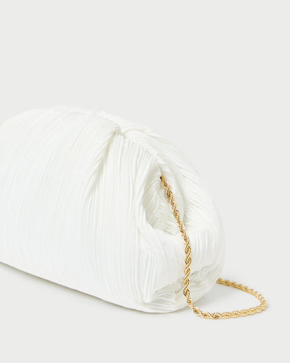 Loeffler Randall Classic | Bailey White Pleated Dome Clutch