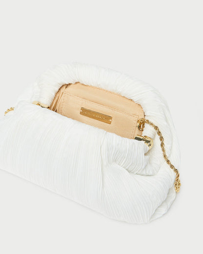 Loeffler Randall Classic | Bailey White Pleated Dome Clutch