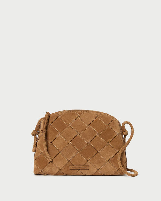 Loeffler Randall Latest | Mallory Toffee Woven Suede Crossbody