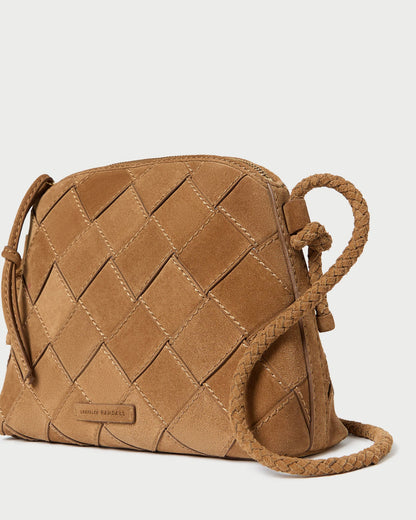 Loeffler Randall Latest | Mallory Toffee Woven Suede Crossbody