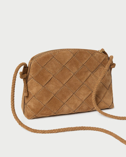 Loeffler Randall Latest | Mallory Toffee Woven Suede Crossbody