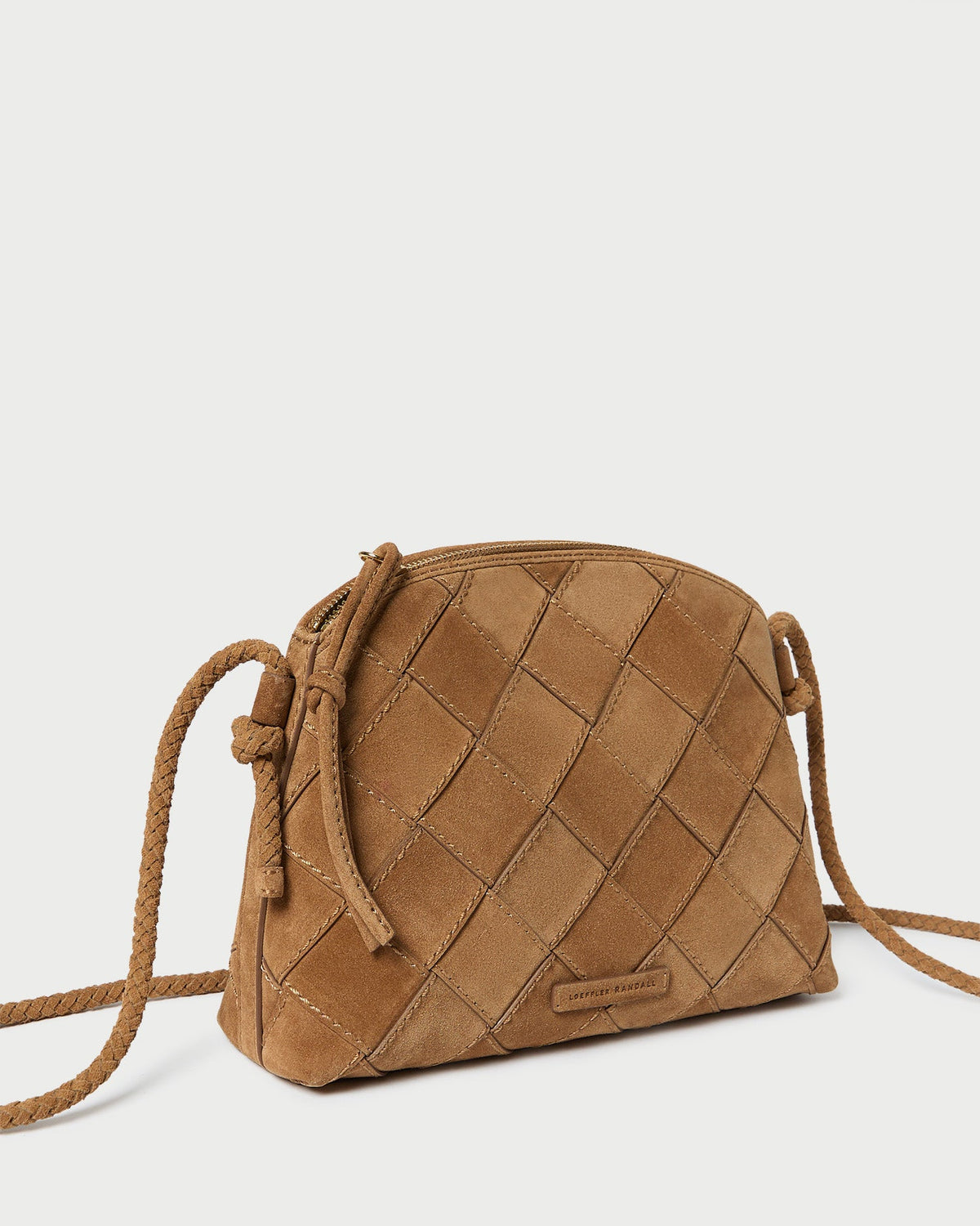Loeffler Randall Latest | Mallory Toffee Woven Suede Crossbody