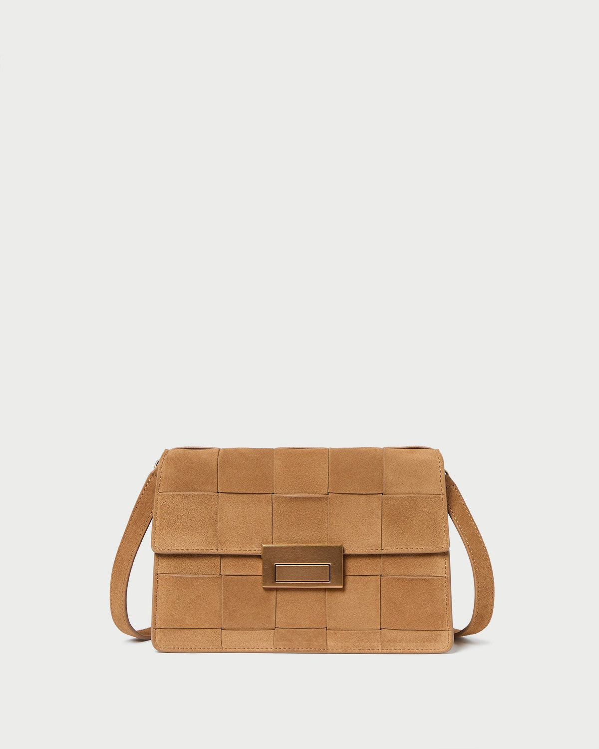 Loeffler Randall Classic | Delphine Toffee Suede Shoulder Bag