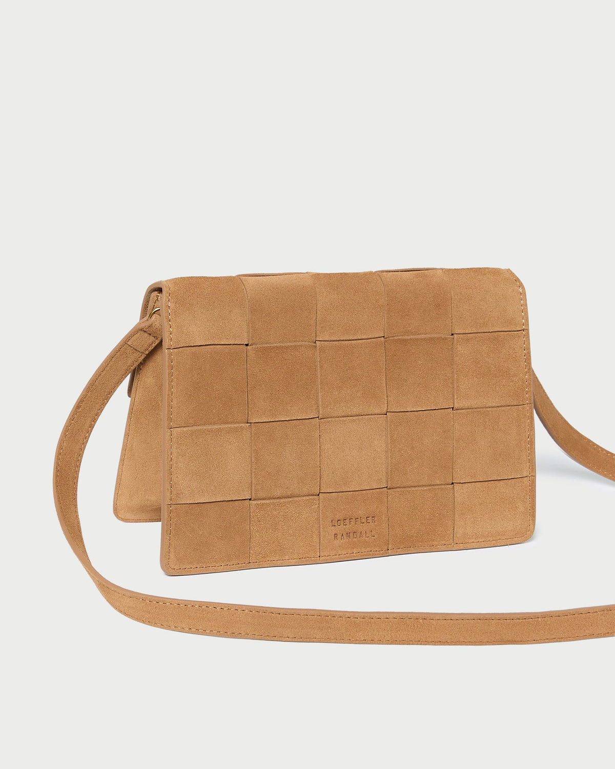 Loeffler Randall Classic | Delphine Toffee Suede Shoulder Bag