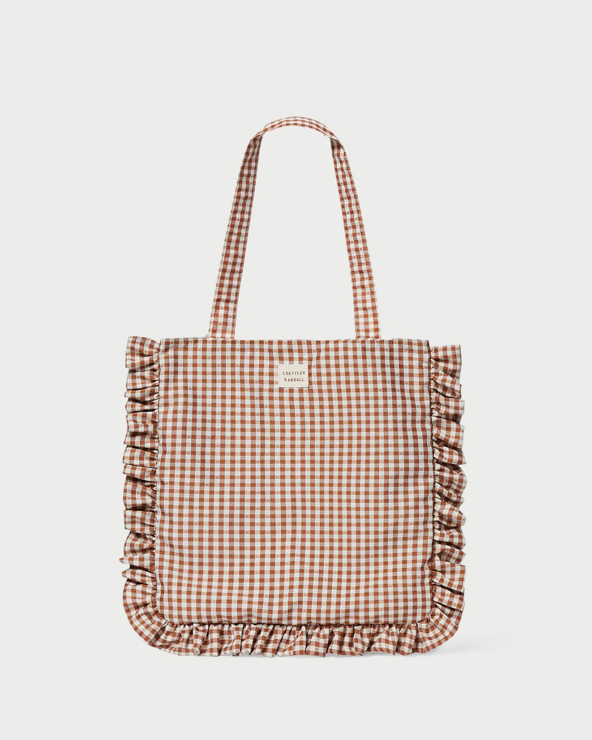 Loeffler Randall Everyday | Justine Brown Gingham Ruffle Tote