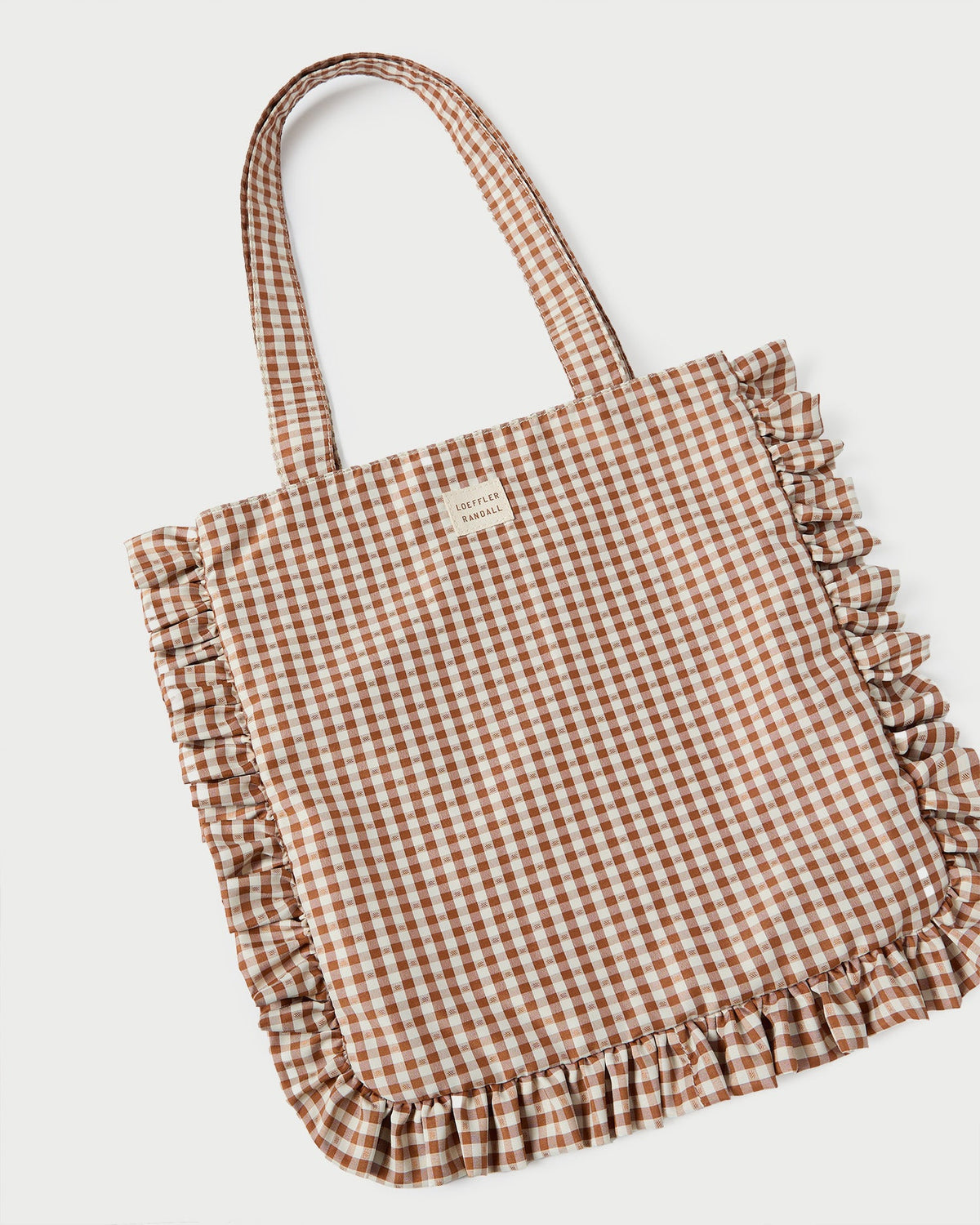 Loeffler Randall Everyday | Justine Brown Gingham Ruffle Tote