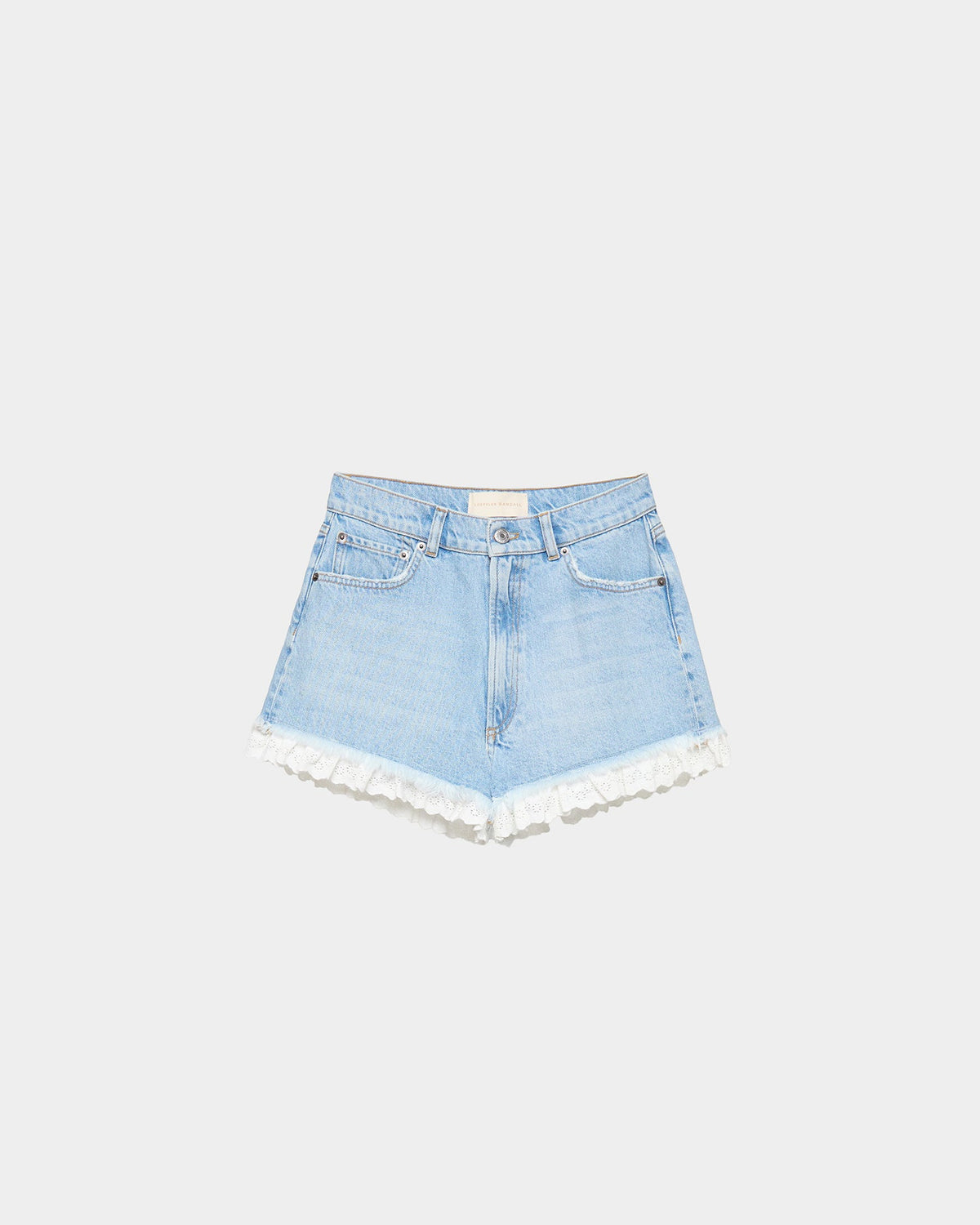 Loeffler Randall Hot Sale | Kay Lace-Trimmed Denim Shorts
