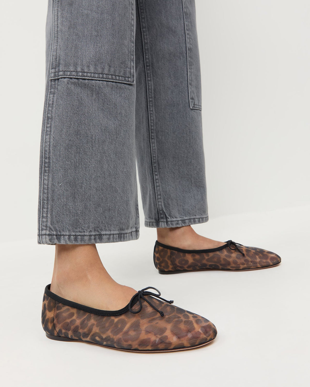 Loeffler Randall Hot Sale | Landon Leopard Mesh Ballet Flat