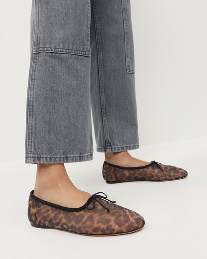 Loeffler Randall Hot Sale | Landon Leopard Mesh Ballet Flat