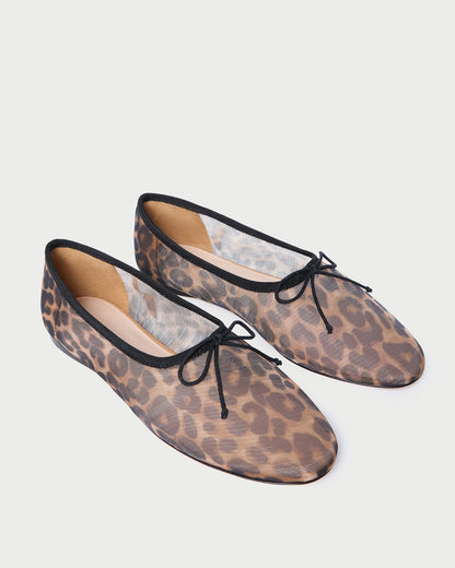 Loeffler Randall Hot Sale | Landon Leopard Mesh Ballet Flat