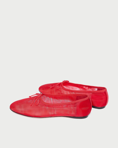 Loeffler Randall Recommended | Landon Red Mesh Ballet Flat