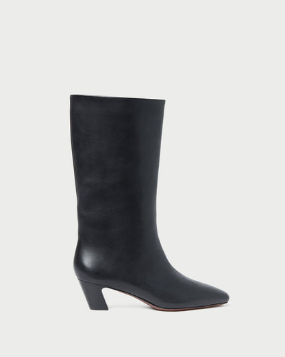 Loeffler Randall Exclusive | Cleo Black Leather Mid-Calf Boot