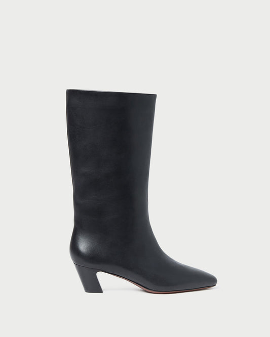 Loeffler Randall Exclusive | Cleo Black Leather Mid-Calf Boot