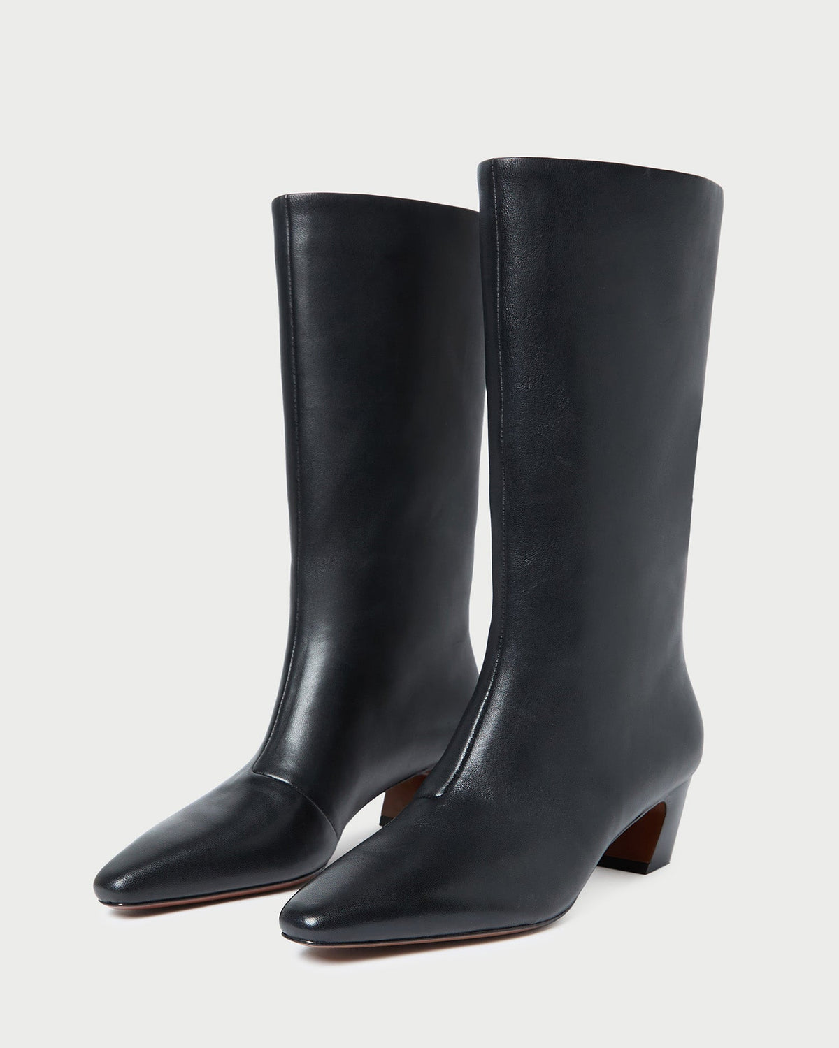 Loeffler Randall Exclusive | Cleo Black Leather Mid-Calf Boot