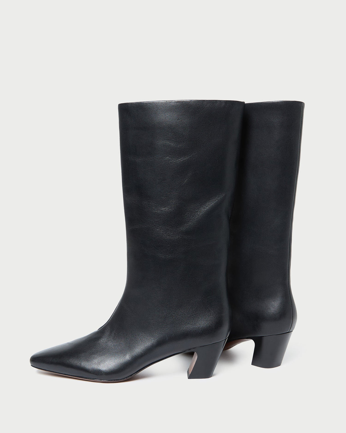 Loeffler Randall Exclusive | Cleo Black Leather Mid-Calf Boot