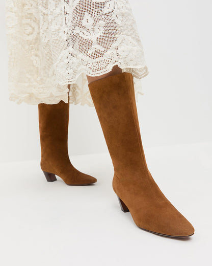 Loeffler Randall New | Cleo Cacao Suede Mid-Calf Boot