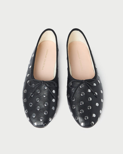 Loeffler Randall Smart Buy | Landon Black/Silver Ballet Flat