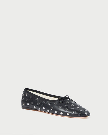 Loeffler Randall Smart Buy | Landon Black/Silver Ballet Flat