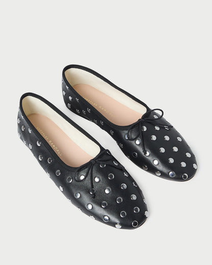 Loeffler Randall Smart Buy | Landon Black/Silver Ballet Flat