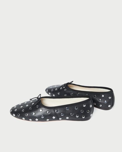 Loeffler Randall Smart Buy | Landon Black/Silver Ballet Flat