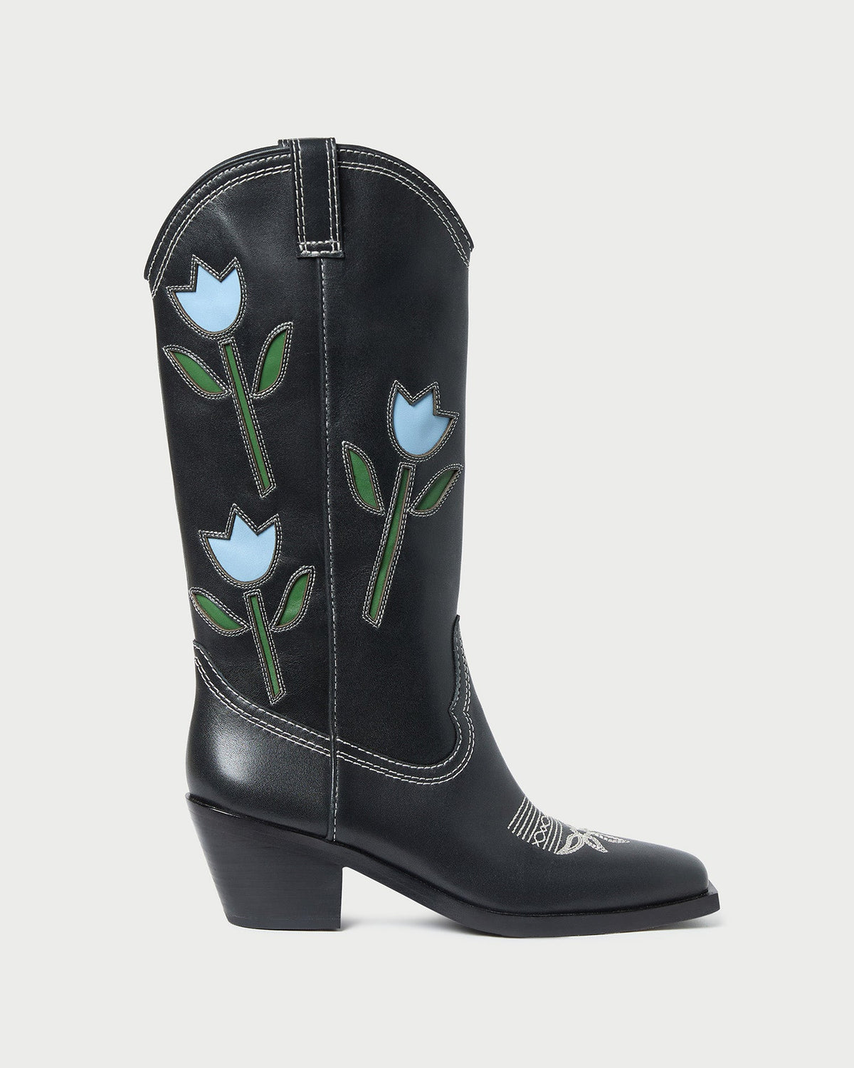 Loeffler Randall Quality | Wilder Black Tulip Leather Boot