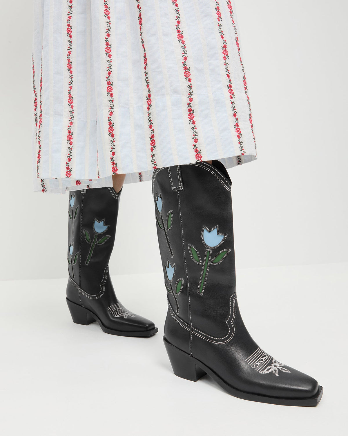 Loeffler Randall Quality | Wilder Black Tulip Leather Boot