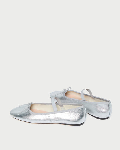 Loeffler Randall Featured | Leonie Silver Leather Ballet Flat