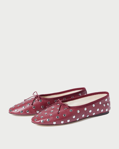 Loeffler Randall Quality | Landon Wine/Silver Ballet Flat