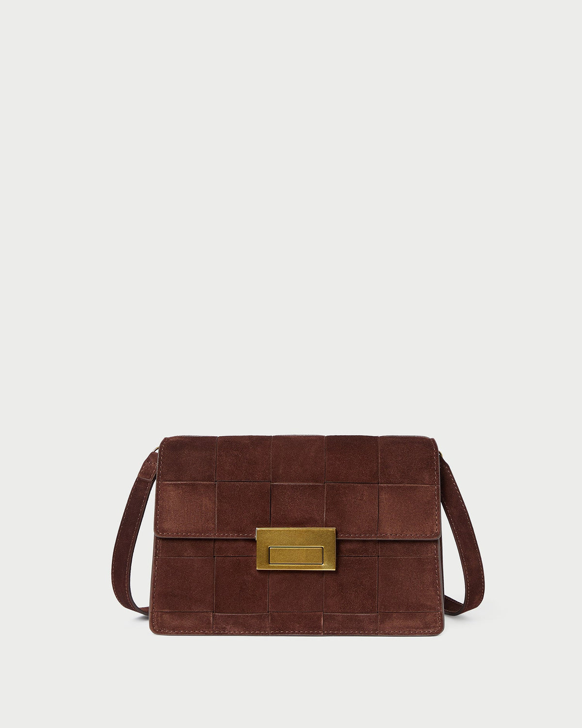 Loeffler Randall Smart Buy | Delphine Espresso Suede Shoulder Bag
