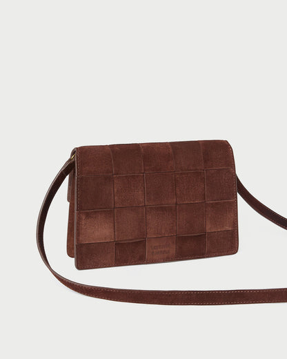 Loeffler Randall Smart Buy | Delphine Espresso Suede Shoulder Bag