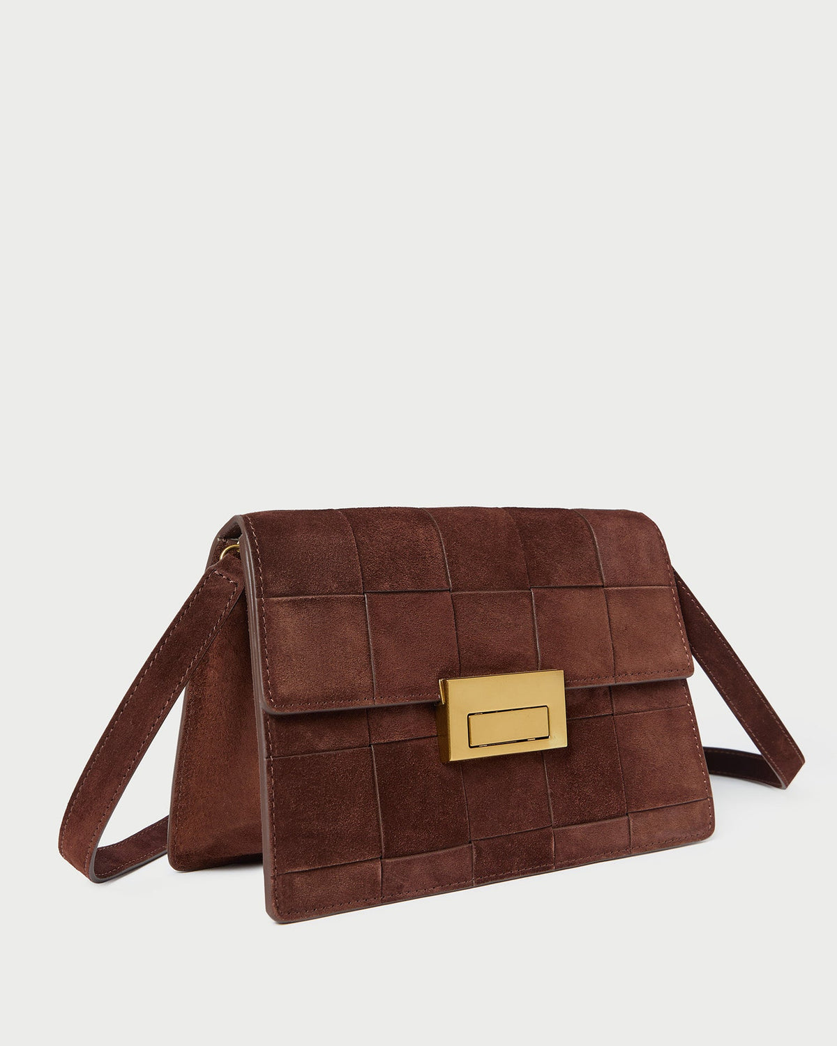 Loeffler Randall Smart Buy | Delphine Espresso Suede Shoulder Bag