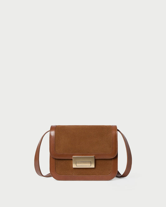 Loeffler Randall Quality | Desi Cacao Suede/Leather Crossbody