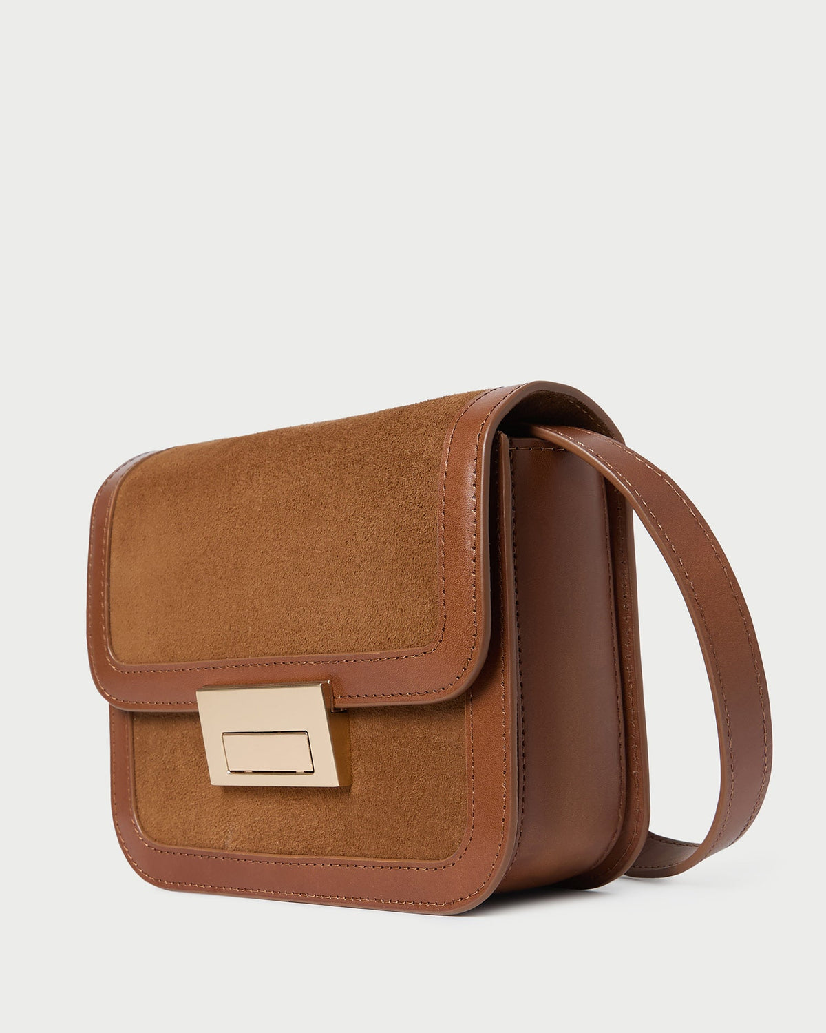 Loeffler Randall Quality | Desi Cacao Suede/Leather Crossbody