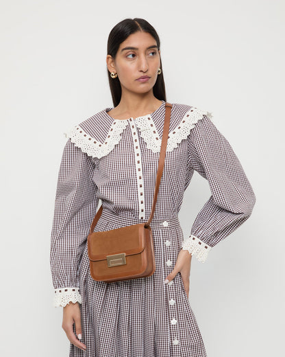 Loeffler Randall Quality | Desi Cacao Suede/Leather Crossbody