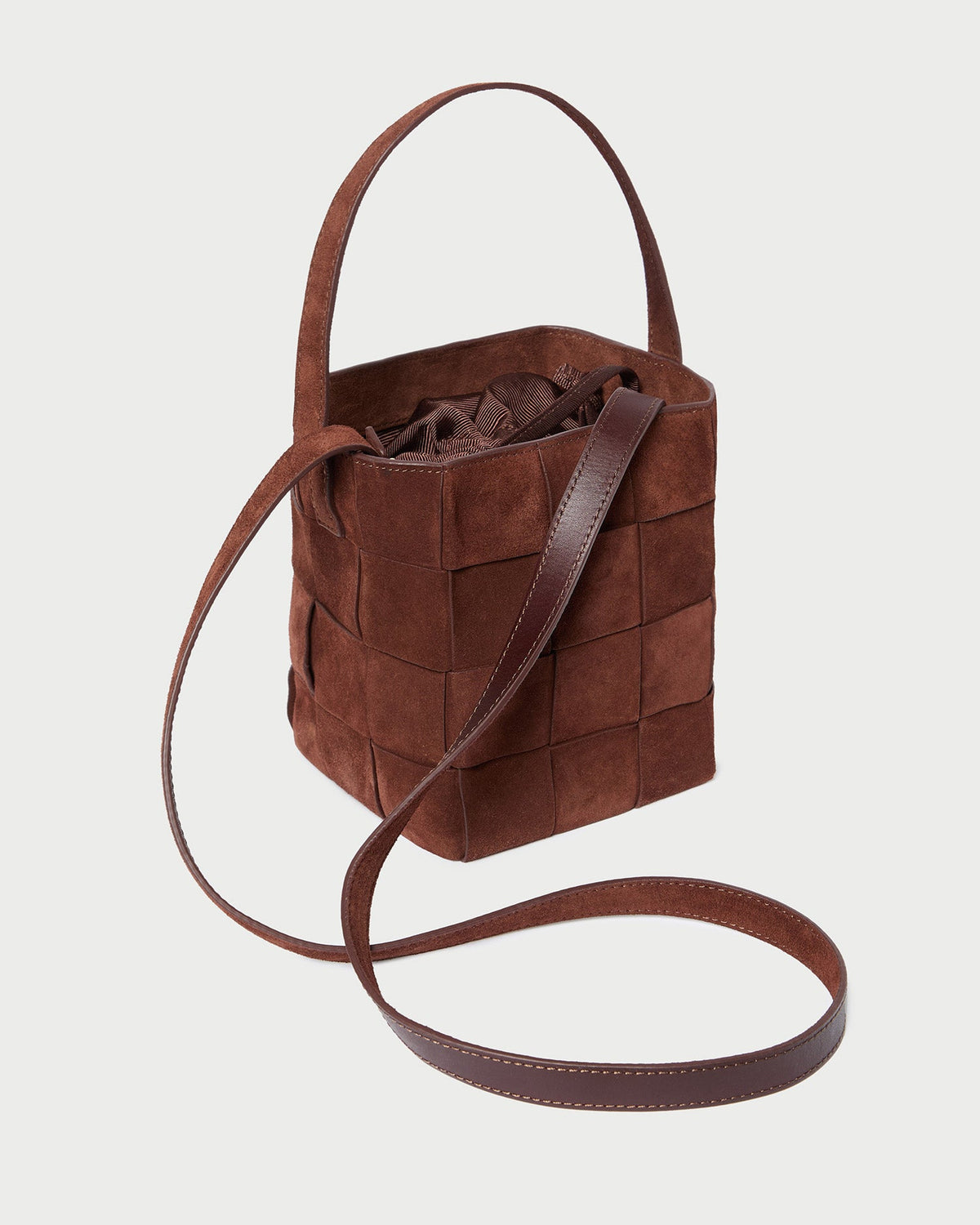 Loeffler Randall Premium | Laith Espresso Suede Bucket Bag