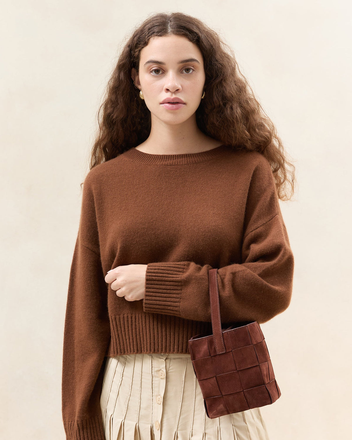 Loeffler Randall Premium | Laith Espresso Suede Bucket Bag