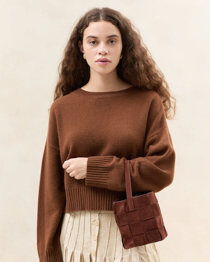 Loeffler Randall Premium | Laith Espresso Suede Bucket Bag