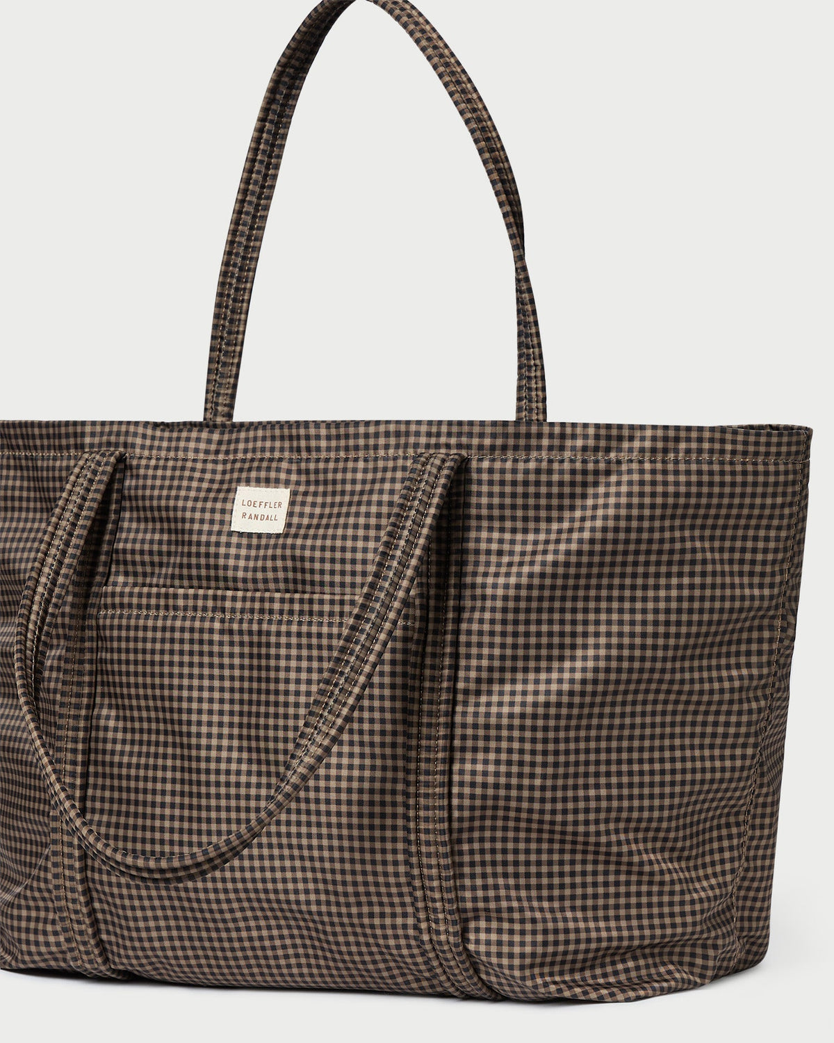 Loeffler Randall Smart Buy | Dina Brown/Black Check Travel Tote