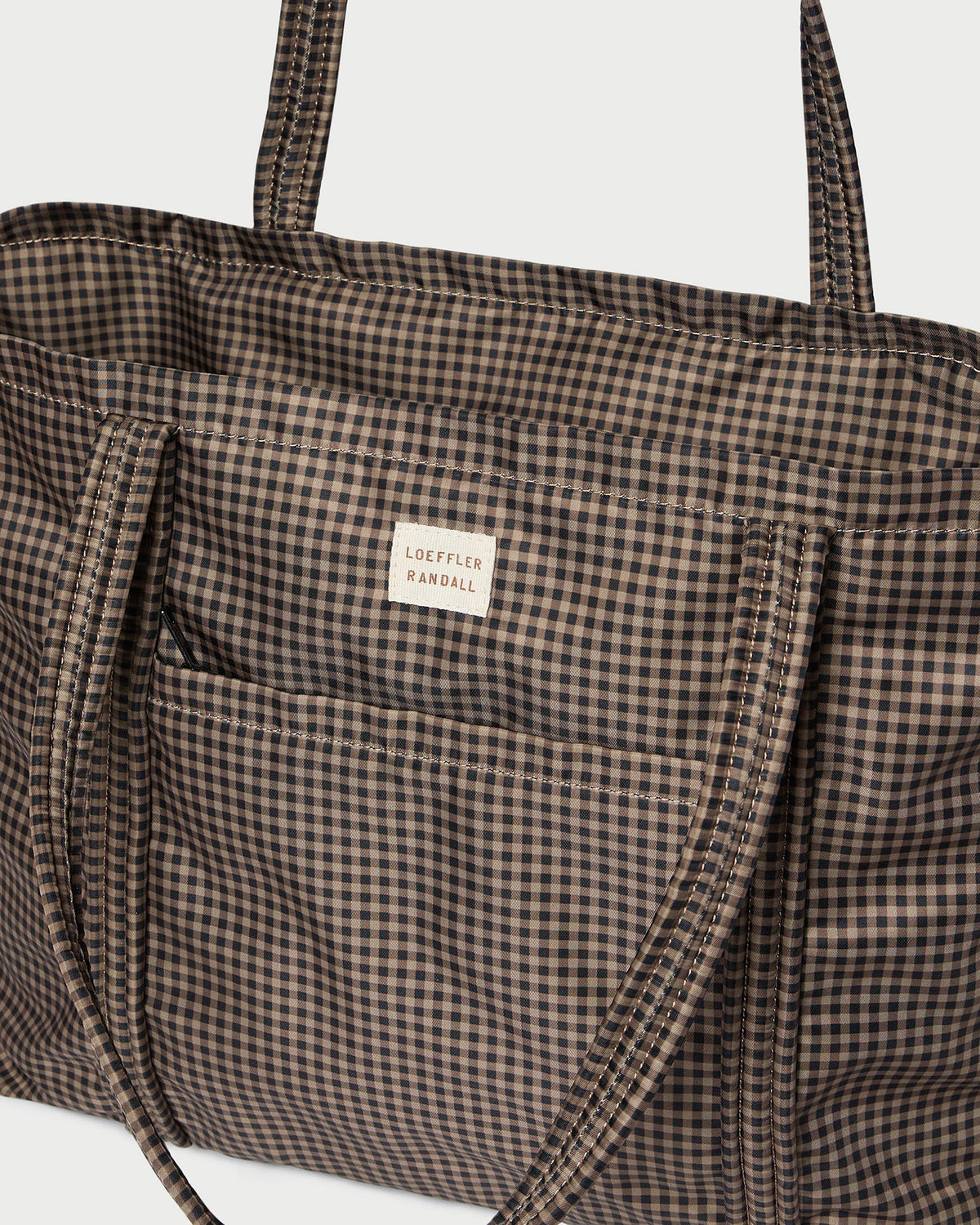 Loeffler Randall Smart Buy | Dina Brown/Black Check Travel Tote